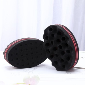 Nouvelle forme ovale Double côtés torsion magique brosse à cheveux éponge pour cheveux naturels Curl Afro bobine vague Dreads Afro Curling éponge brosse - Product Image 5