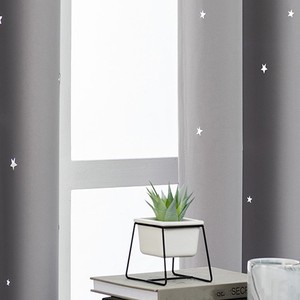 Cortinas de Globos con Acabado de Estrella Hueca de <span class=keywords><strong>Color</strong></span> Sólido, Modernas, de Poliéster, con Alto Nivel de Sombreado, Insonorización, Aislamiento Térmico y Protección Solar - Product Image 2