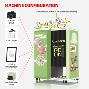 Cabina <span class=keywords><strong>de</strong></span> Fotos Instantánea Todo en Uno con Pantalla Automática para Centros Comerciales, con Diseño Moderno - Product Image 2