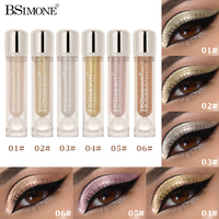 Highlighter liquide scintillant 6 tons diamant, soyeux et illuminateur, multi-usages, 6 nuances, OEM ODM, marque privée, logo personnalisé, vente en gros