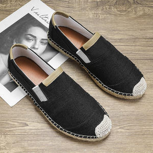 Alpargatas de lino informales sin cordones para hombre de moda de verano al por mayor <span class=keywords><strong>sandalias</strong></span> de <span class=keywords><strong>pescador</strong></span> de lona ligeras y transpirables planas primavera invierno - Product Image 2