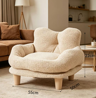 Canapé-lit pour animaux de compagnie en peluche extra épaisse quatre saisons, avec pieds en bois, housse amovible et lavable, pour chien et chat