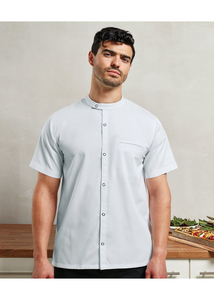 Vestes de chef unisexes en sergé personnalisables pour la cuisine, la pâtisserie, les uniformes de chef, cuisine d'été, restauration rapide - Product Image 2
