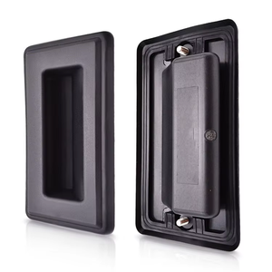 PL025 Moderne Zwarte Nylon Trekgreep met Waterdichte Siliconen Rubber voor Deuren, Ramen of Industrieel Apparatuur/Kasten - Product Image 1