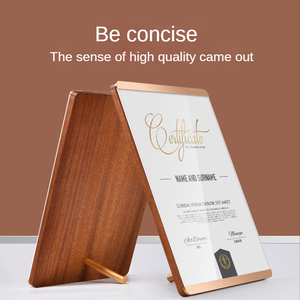 Chất Lượng Cao A4 Nhà Hàng Kệ Menu Thẻ Giấy Chứng Nhận Gỗ Khung Hình Bảng Hiển Thị Đứng - Product Image 3