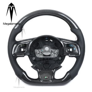 Volant sport en fibre de carbone perforé en cuir Megalomania pour modèles <span class=keywords><strong>Jaguar</strong></span> 2017- (XF/XFL/XEL/<span class=keywords><strong>E</strong></span>-PACE/F-<span class=keywords><strong>TYPE</strong></span>/F-PACE) - Product Image 3