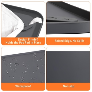 Silicone Wall-mounted Dog <b>Pee</b> <b>Pad</b> Holder Tray Reusable Puppy Potty Training <b>Pads</b> Extra Large Toilet Wee <b>Pee</b> <b>Pad</b> Holder for Pet - Product Image 3