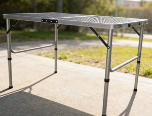 Mesa de Camping Plegable Ligera y Ajustable <span class=keywords><strong>en</strong></span> <span class=keywords><strong>Altura</strong></span>, Mesa de Parrilla Metálica para Uso <span class=keywords><strong>en</strong></span> Exteriores, Gran Venta - Product Image 6
