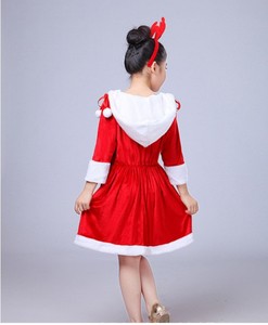 Abito da principessa per bambine invernali Babbo Natale abiti natalizi a maniche lunghe da ballo per feste di Natale e film costumi da Babbo Natale - Product Image 3