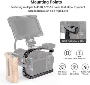 SmallRig DSLR para <span class=keywords><strong>Sony</strong></span> A73 A7M3 A7R3 jaula de cámara de luz para <span class=keywords><strong>Sony</strong></span> <span class=keywords><strong>A7III</strong></span> A7R III A9 plataforma de cámara con kit de cámara de montaje de zapata fría 2918 - Product Image 2