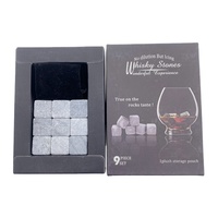 Glaçons réutilisables en marbre coloré de qualité alimentaire pour whisky, vin et bière, vente directe d'usine