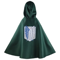 Cape de Cosplay Attack on Titan Shingeki No Kyojin - Costume de Cosplay de la Légion d'exploration - Cape Verte pour Hommes - Anime