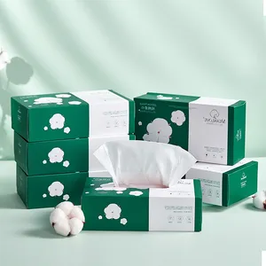 Boxed packing cosmetic non woven cube box facial tissue paper on face use