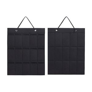 Organizador de Bolsillos Colgantes de Tela de Lino y Algodón, Hecho a Mano, con Impresión Serigráfica, para Pared, Puerta o Armario, Regalo Promocional Empresarial - Product Image 2