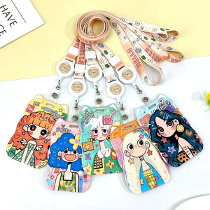 ขายตรงจากโรงงาน ที่ใส่บัตรนักเรียนลายสาวน่ารัก พิมพ์ลายตามสั่ง  แบบพลาสติกยืดหดได้ สำหรับใส่บัตรเข้ามหาวิทยาลัย พร้อมช่องใส่รูป - Product Image 1