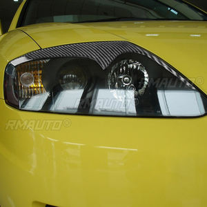 2 pièces de garnitures de phares en fibre de carbone pour Hyundai Coupe 2003-2006, autocollants de phares, garnitures de phares - Product Image 5