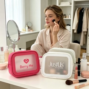 Bolsa de Cosméticos Impermeable de PU de 6 Pulgadas Personalizada, Bolsa de Maquillaje de Gran Capacidad, Bolsa de Aseo Portátil para Mujer - Product Image 2