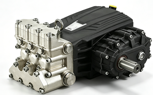 Pompa a Pistoni Triplex ad Alta Pressione Serie <span class=keywords><strong>FW</strong></span> 130 Bar, Pompa Industriale in Ferro per Pulizia Navi e Tubazioni, Motore Elettrico Trifase - Product Image 2