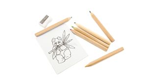 Eco Friendly Promotional Kraft Paper Coloring <b>Book</b> With Colored Pencils Kids Notepad Drawing Art Stationery Set - Product Image 2