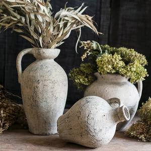 Vaso <span class=keywords><strong>per</strong></span> <span class=keywords><strong>Fiori</strong></span> dal Design Unico <span class=keywords><strong>per</strong></span> Decorazione d'Interni, Economico, <span class=keywords><strong>per</strong></span> Casa e Giardino, Decorazione da Tavolo, Vaso in Ceramica <span class=keywords><strong>Cemento</strong></span> Antico - Product Image 2
