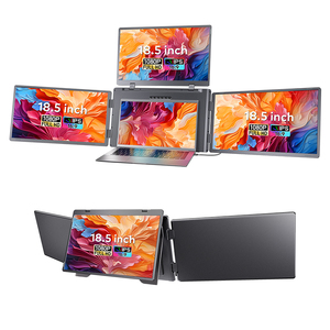 Estensore Schermo per Laptop, <span class=keywords><strong>Monitor</strong></span> Triplo FHD <span class=keywords><strong>IPS</strong></span> da 18,5 Pollici per Laptop da 12-18,5 Pollici, <span class=keywords><strong>Monitor</strong></span> Quadruplo Portatile con Ampia Compatibilità - Product Image 1