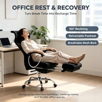 Chaise de bureau exécutive moderne en acier de qualité supérieure, avec dossier en maille, pour bureau à domicile, en PU, mousse haute résilience, mécanisme inclinable, 3 classes, anti-explosion
