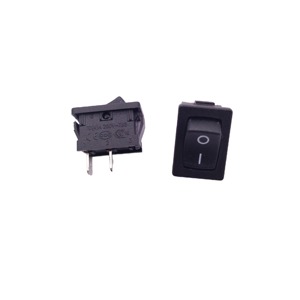 Nouveau produit – Interrupteur à bascule mini 8A 250V SPST en matériau PCB avec curseur d'angle I/O et deux broches allongées coudées – Interrupteur d'alimentation - Product Image 5