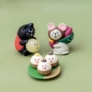 Qingheng Festival de la mi-automne jouer cadeau gâteau de lune décoration résine INS figure artisanat petits ornements - Product Image 3