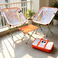Ensemble de chaises de camping portables 2 places en aluminium et fibre de polyester, pliables, légères, design moderne pour une utilisation en extérieur