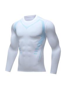 Camiseta Deportiva de Manga Larga con Cuello Redondo, Transpirable, de Compresión, de Secado Rápido, de Spandex/Poliéster para Hombre, para Gimnasio, Fitness y Entrenamiento, 2026 - Product Image 2