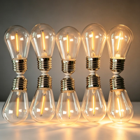 Ampoule LED à filament en plastique durable S14 1W E26/E27 IP65 pour éclairage extérieur de jardin