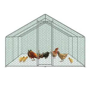 Pet house rabbit nest birds house Large Metal Chicken Coop Backyard Chicken Green House