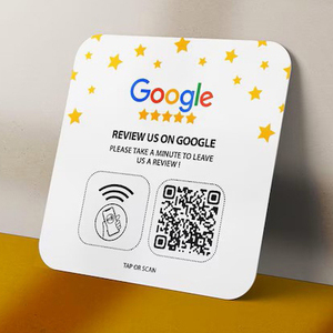 NFC Google reviews pegatinas acrílico código QR NFC chip menú sin contacto signo redes sociales Google <span class=keywords><strong>opiniones</strong></span> Placa <span class=keywords><strong>de</strong></span> revisión - Product Image 2
