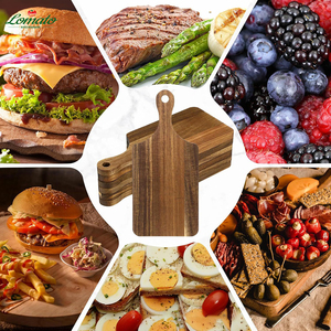 Planche à découper en bois d'acacia avec poignée, plateau de service en bois pour steak, fromage, pain, pizza, planche de cuisine pour fêtes et restaurants - Product Image 3