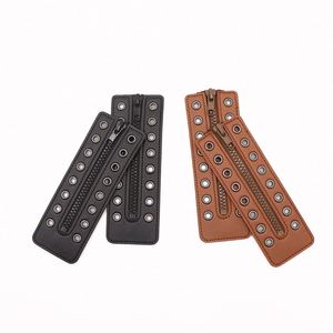 Pu Leather <b>Boot</b> Shoelaces Insecustomtieless <b>Lace</b> up Zipper <b>Laces</b> 8 Eyelet for <b>Boots</b> Shoes Waterproof Apparel Accessories - Product Image 3