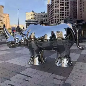 Custom Outdoor Painted Cow Pegasus Horse Model Glass Fiber Reinforced Plastic Simulation Animal Sculpture Metal Crafts Farm