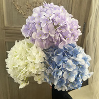 Fleur artificielle en soie d'hortensia rose de 20 cm de diamètre, vente en gros de fleurs artificielles Dalian Chermy pour mariage