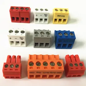 Màu Đỏ Xanh Đen Vàng Cam Trắng Khối Thiết Bị Đầu Cuối Màu Xanh Lá Cây 5.08Mm Pitch Pluggable Terminal Blocks