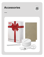 Vente en gros de bases lumineuses LED pour lampes de nuit en acrylique, lampes de nuit 3D, bases de lampes de nuit en acrylique LED multi-éclairage