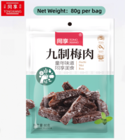 Fabrieksdirecte prijs Verse & Gezonde Zure Smaak 100% Natuurlijk Pruimenvlees 80g Individueel verpakt