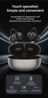 Écouteurs intra-auriculaires TWS Q13 à clip avec réduction de bruit ENC, étanchéité IPX4, design sportif