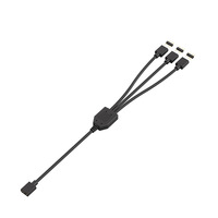 Câble adaptateur de contrôle de concentrateur 5V 3 broches pour ventilateurs de boîtier, répartiteur ARGB pour carte mère, extension en cuivre étamé, emballage en sac PP