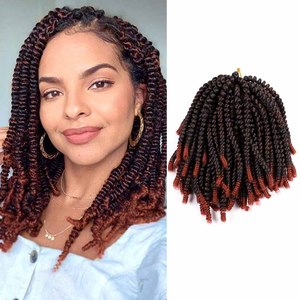 Cheveux synthétiques Spring Twist pour tresses au crochet, 12 pouces, extensions de cheveux bombés et volumineux pour femmes noires - Product Image 1