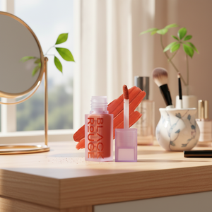 ลิปกลอสกลำมะหยี่สองชั้นแบบ DL09เกาหลีมีขนาดเล็กโภชนาการสีส้มทันสมัย - Product Image 3