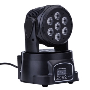 Promotionnel 7*10w LED RGBW 4 en 1 DMX <span class=keywords><strong>Move</strong></span> Head Light Party Disco DJ Stage Lights - Product Image 1