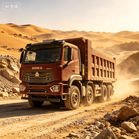Truk HOWO NX 8x4 Self-unloading dengan Filter Udara Anti Debu untuk Perlindungan Mesin, Truk Tambang untuk Lokasi Kerja Berdebu