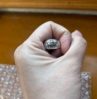 Bague réglable de haute qualité, style rétro vintage, en cuivre plaqué argent thaïlandais S925, avec signe de bénédiction et animal du zodiaque chinois porte-bonheur des 12 signes