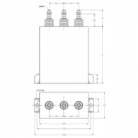 Condensateur de puissance shunt basse tension auto-réparateur immergé dans l'huile Gaoyun ACMJ 0.45-40-3 triphasé 50Hz 40 Kvar 450V