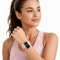 Bracelet connecté ultra-fin B11 avec moniteur de fréquence cardiaque, capteur d'oxygène sanguin, podomètre et chargement magnétique pour le sport