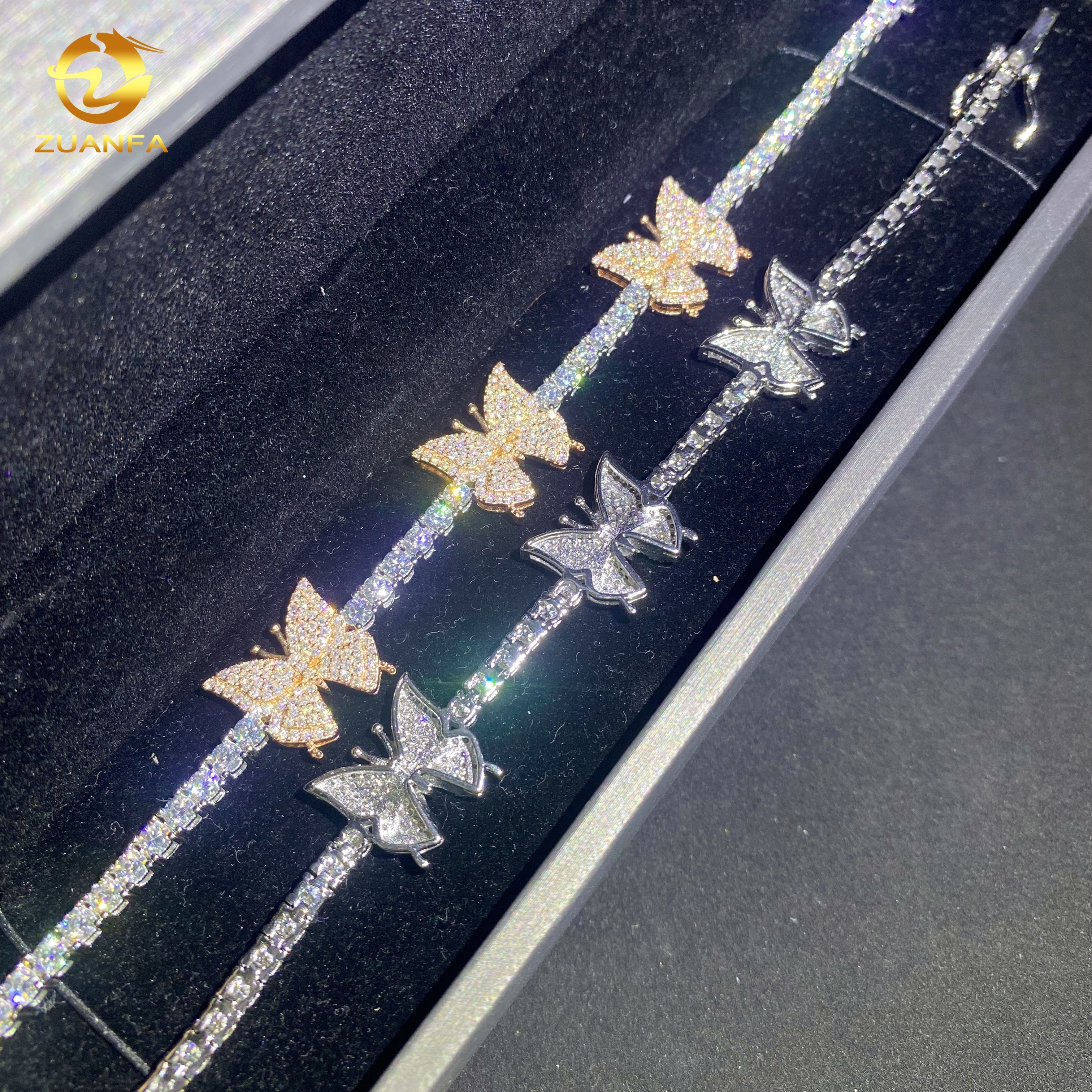 moissanite butterfly bracelet